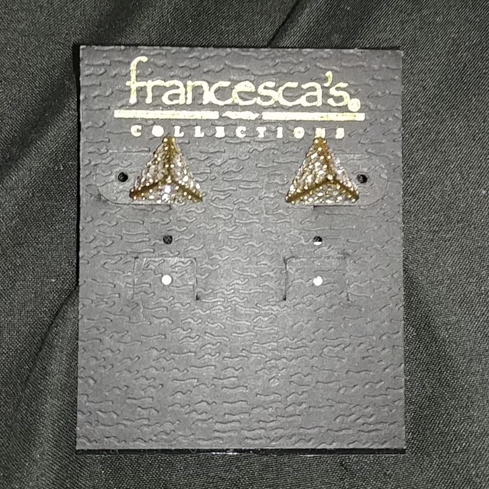 🆕Crystal Triangle stud earrings